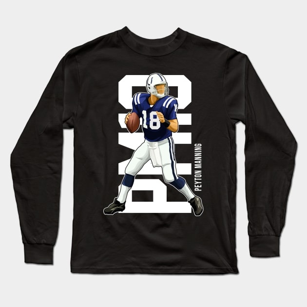 Peyton Manning Action Long Sleeve T-Shirt by 40yards